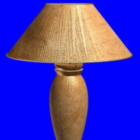 European Wooden Table Lamp 3d model
