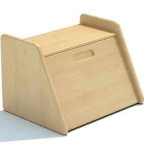 Kitchen Wooden Tableware Box 3d model