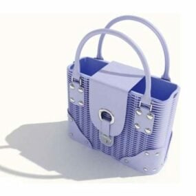 3d модель модної плетеної сумочки в кошику