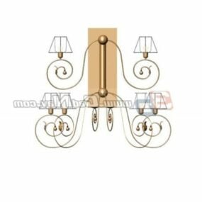 Wrought Iron Design Lamp Wall Sconce 3d model