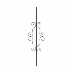 Wrought Iron Baluster Decoration 3d model