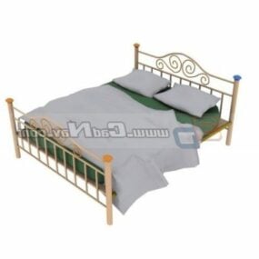 Home Wrought Iron Double Bed 3d model
