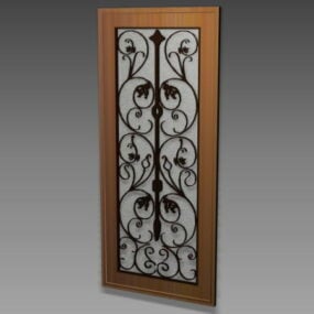 Wrought Iron Decorative Door 3d model