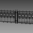 Black Wrought Iron Home Fence