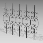 Zábradlí kované železné ploty