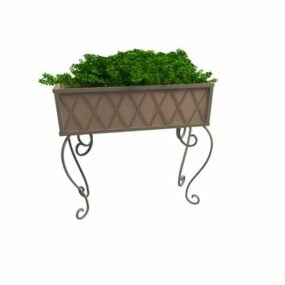 Outdoor Wrought Iron Plant 3d model
