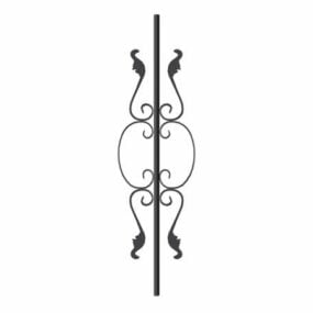 Antique Wrought Iron Stair Baluster 3d model
