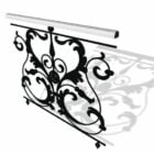 Barandilla de escalera decorativa de hierro forjado