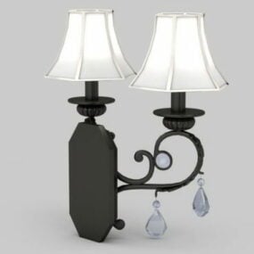 Antique Wrought Iron Wall Sconce 3d model