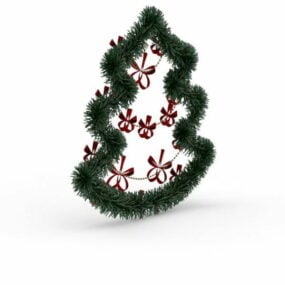 クリスマスリースの装飾3Dモデル