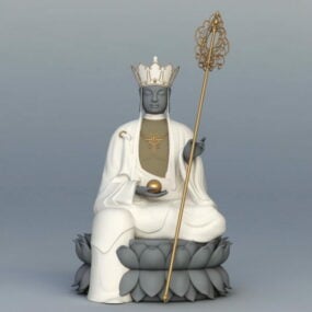Kinesisk Xuanzang Buddha Statue 3d-modell