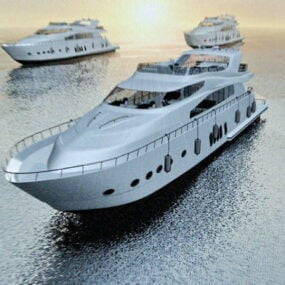 Vattenskotrar Yacht Ocean 3d-modell