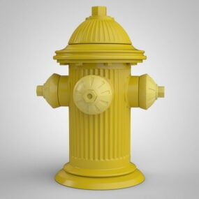 Gelber Straßenhydrant 3D-Modell