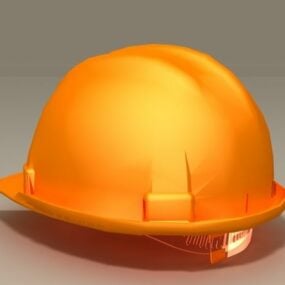 Yellow Construction Hard Hat 3d model