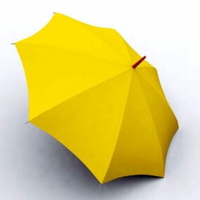 Model 3D żółtego parasola