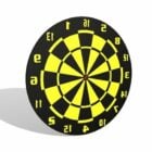 Sport Yellow And Black Dart Board