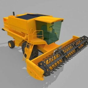 Industriel gul mejetærsker 3d-model