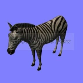 Model 3D zwierzęcia zebry afrykańskiej