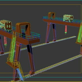 Industrial Gantry Crane 3d model