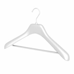 Simple Plastic Coat Hanger 3d model