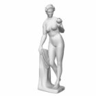 Roman Woman Old Marble Statue