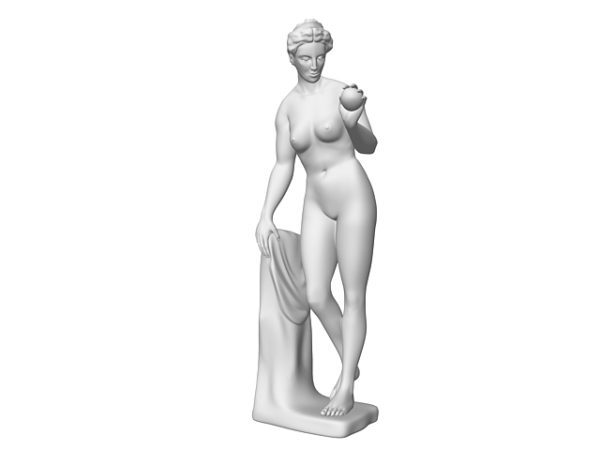 Stara marmurowa statua rzymskiej kobiety