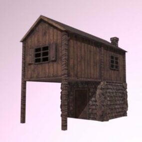 Ortaçağ Evi Binası 3d modeli