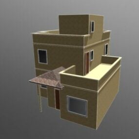 3D-Modell eines Betonhauses