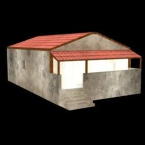 نموذج منزل ريفي على طراز ثلاثي الأبعاد