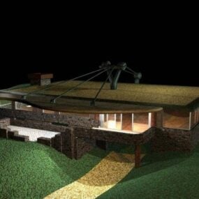 مدل سه بعدی طراحی خانه مزرعه