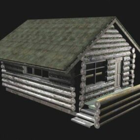 مدل سه بعدی خانه چوبی قدیمی