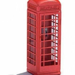 Cabina telefónica británica modelo 3d
