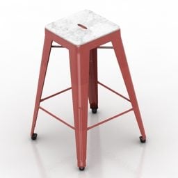 3D model kovové barové židle