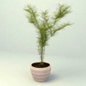 Modello 3d della pianta in vaso di progettazione dell'ufficio