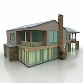 Modern House Country Building 3d model