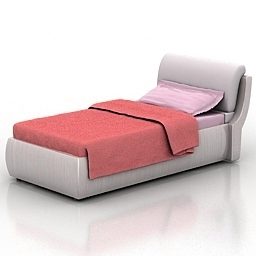 Single Bed Furniture 3d model