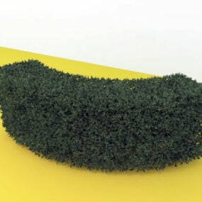 Thick Curved Hedge 3d-model