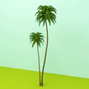 3D model kokosového stromu