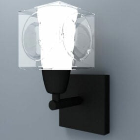 Lámpara de pared estilo vidrio modelo 3d
