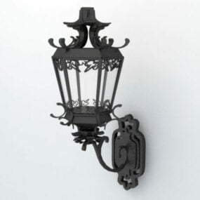 3D model nástěnné lampy ve starožitném stylu