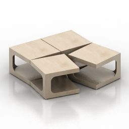 Oturma Odası Masa Modülü Stili 3d modeli