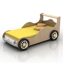 Bed Car Style 3d model