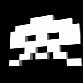 Space Invader Game Character 3d model