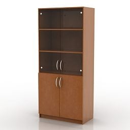 Office Wooden Locker Design 3d model