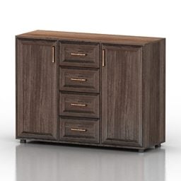 Office Wood Locker Furniture 3d model
