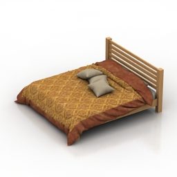 Double Bed Furniture 3D-malli