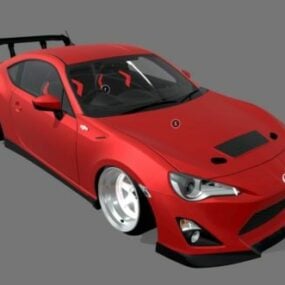 Sport Sedan auto rode kleur 3D-model