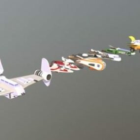 Raumschiff-Sammlung 3D-Modell