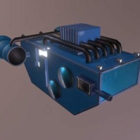 Sci-fi gaming rumskib 3d-model