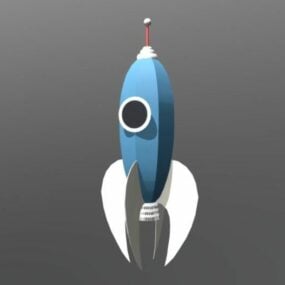Sarjakuva Spaceshipdesign 3D-malli